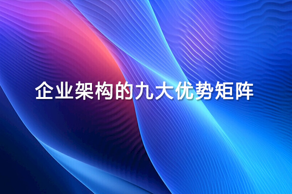 企業架構的九大優勢矩陣