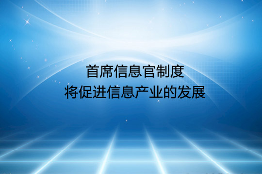 首席信息官（CIO）制度將促進信息產業的發展