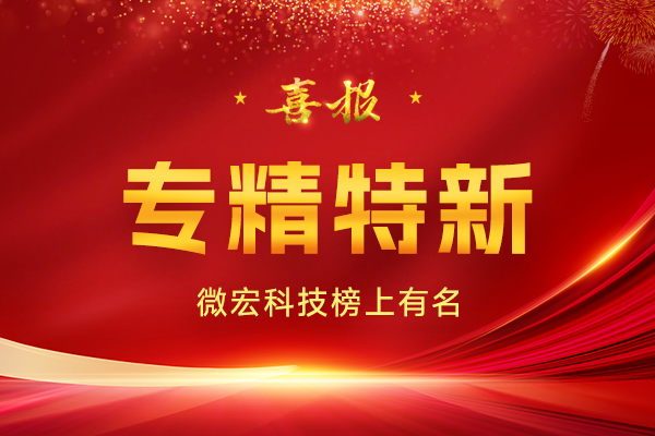 喜訊｜微宏科技被認定為浙江省專精特新企業